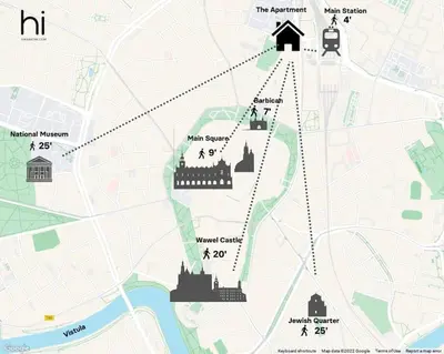 a map of the wizarding world of hogwarts at Wygodny Apartament Przy Dworcu in Kraków