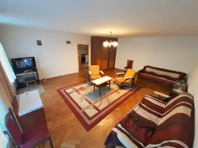 an overhead view of a living room and dining room at Sienna 3 OLD TOWN in Kraków