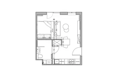 a floor plan of a house at Nowoczesny apartament dla par in Kraków