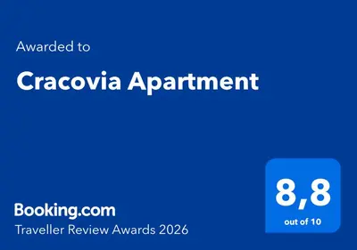 a blue sign with the text cancelled to cargolia appointment at Cracovia Apartment in Kraków