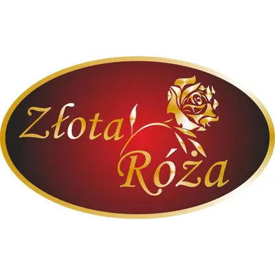 a red and gold sign for a kochia roza at Złota Róża in Sędziszów