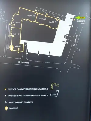 a map of the amphitheater at the archaeological site at Apollo Apartments Masarska 6 in Kraków