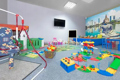 a play room with many different types of play equipment at Hotel Olivia Medical SPA in Skomielna Czarna