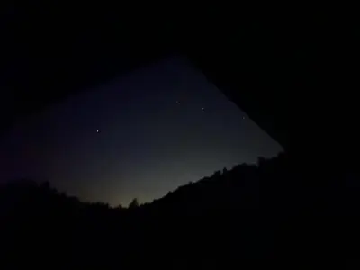 a night view of a mountain with the stars at Pod Gwiazdami in Dąbrówka