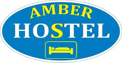 a circular blue sign with the words americer houston at AMBER APARTAMENt 108 in Kraków