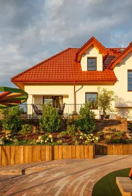 a house with an orange roof at Lisie Sprawki in Bebło
