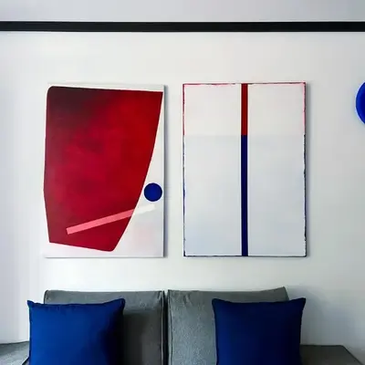 Composition 23 with blue circle