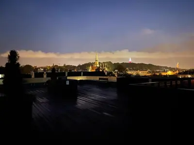 a view of a city from the roof of a building at Royal Oak - 3BD 2BA apartment with parking and river view in Kraków