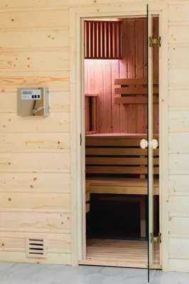 an outside door of a sauna at Willa Łysa Góra Limanowa in Limanowa
