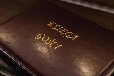 a brown wallet with the words visa cost on it at Hotel Karolek in Zawoja