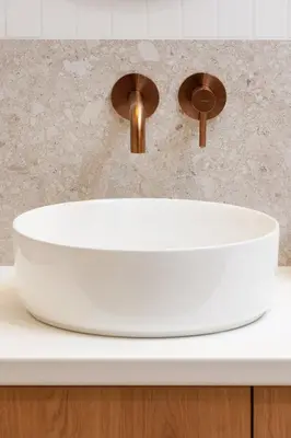 a white sink on a counter in a bathroom at Słowackiego Elegant Apartment Kraków by Noclegi Renters in Kraków