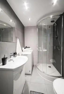 a bathroom with a shower and a sink and a toilet at Apartment in the centre - Old Town in Kraków