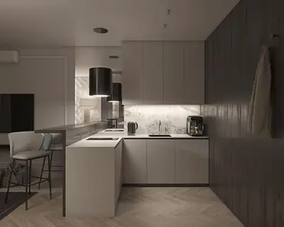 a bathroom with a sink and a shower with a mirror at Prestiżowy apartament B in Kraków