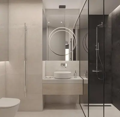a bathroom with a sink and a mirror and a toilet at Prestiżowy apartament B in Kraków