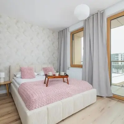 Pink & Blue Cozy Studio in Kraków by Noclegi Renters