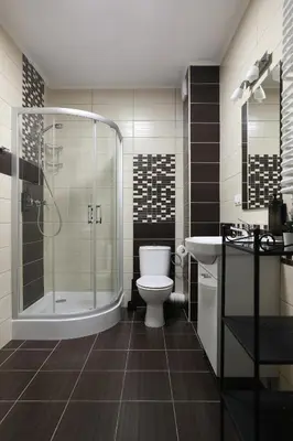 a bathroom with a shower and a toilet and a sink at Luxury Apartment Zablocie WiFi Air Conditioning in Kraków