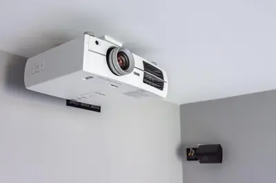a security camera hanging from a ceiling at RentPlanet - Apartament Kasztelańska in Kraków