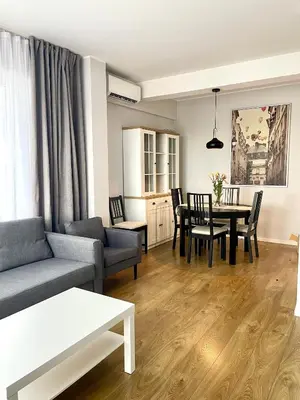a living room with a couch and a table at Sonja in Zator