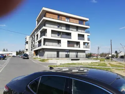 a black car parked in front of a building at Sonja in Zator
