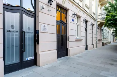 a street in a city with doors and windows at Apartament w sercu Krakowa in Kraków