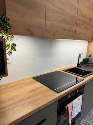 a kitchen with a sink and a counter top at Apartament 2 Willa Bellevue in Rabka-Zdroj