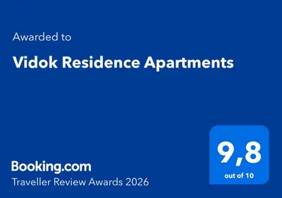 a blue screen with the words voldemort residence appliances on it at Vidok Residence Apartments in Młoszowa