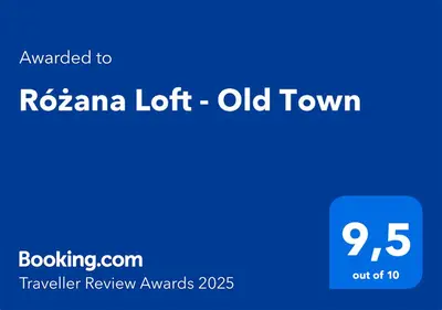 a blue sign with the words raisa lot old town at Różana Loft - Old Town in Kraków