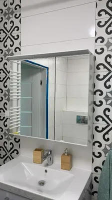 a bathroom with a sink and a mirror at Smile 2 in Tomice