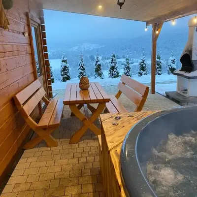 Domki- Limanowa domek 3 domek z jacuzzi i sauną