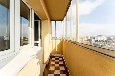 a room with a checkered floor and windows at Park Zakrzówek Spacious Apartment by BookingHost in Kraków