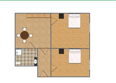 a plan of a floor plan of aominium at Fragola Apartments Le Jardin - classy, spacious Old Town apartments in Kraków