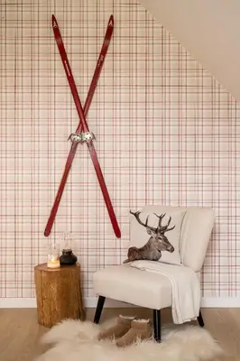two beds sitting next to each other in a bedroom at Sunset House in Poręba Wielka
