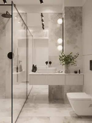 a white bathroom with a sink and a toilet at Pearl of the city in Kraków