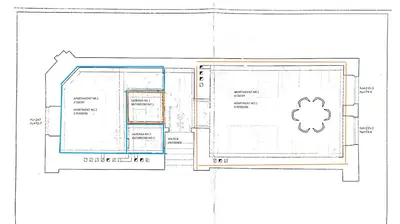 a floor plan of a building with at Noce i Dnie in Kraków