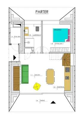a floor plan of a house at CzarnyHetman in Grzechynia