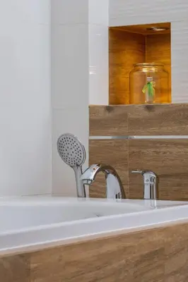 a kitchen with a sink and a faucet at Słoneczny Apartament 2 Sypialnie, Biurko & Klimatyzacja by Rent like home in Kraków