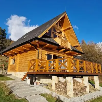 Dom z Bali Zawoja z widokiem na Babią Górę