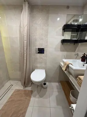 a bathroom with a toilet and a sink at Parrot Apartment Main Station Cracow in Kraków