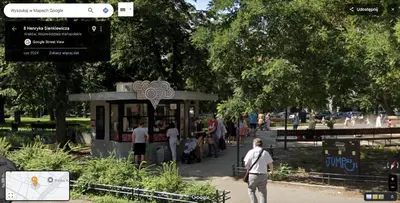 a group of people standing in a park at Parkside Family Suite in Kraków