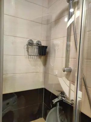 a bathroom with a shower with a toilet and a sink at Old Town Apartments - Kingi Street in Kraków