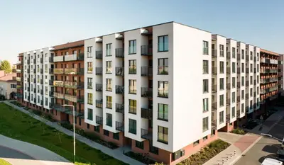 an overhead view of an apartment building at Salsa Apartament in Kraków