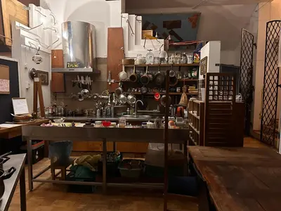 a kitchen with a lot of pots and pans at Villatopol in Rząska