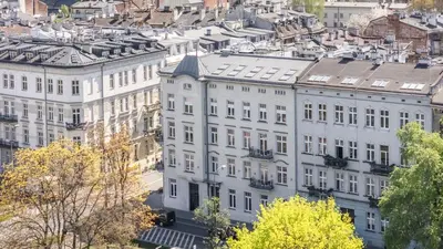 an aerial view of a white building at So Soho Spa Collection in Kraków