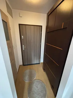 a room with a closet and a door at Cozy Studio Apartment Krakow in Kraków