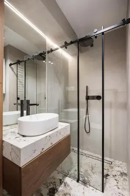 a bathroom with a tub and a sink and a shower at City of the Kings-Riverside K22M52 in Kraków