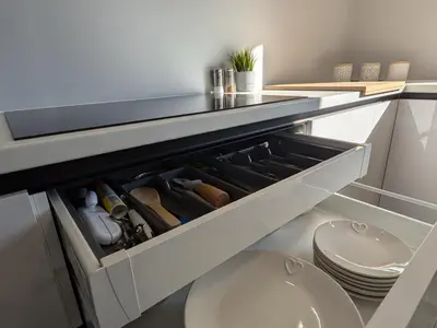 a bathroom with a sink and a mirror at Chill House in Zator