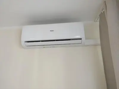 a wall mounted air conditioner in a room at Quiet in the City Wrocławska in Kraków