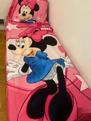 a bed with a mickey mouse and a mickey mouse at HOTEL&RESTAURACJA DALLAS LuxUSAPL - 2026 NOWA WŁAŚCICIELKA ZAPRASZA!! in Myślenice