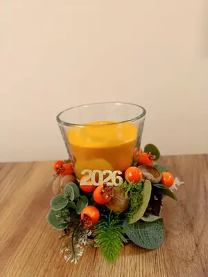 a vase filled with fruit and vegetables on a table at Podłęże Trawniki Industrial Zone