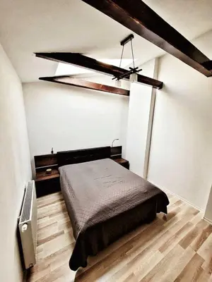 a bedroom with a bed in a room at Golden Middle Point - best location in Krakow in Kraków